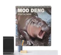 Calendrier Mural - Éphéméride Mensuel Accrochable,Illustrations Drôles d'Hippopotames Agenda Décoratif pour Enseignants Adolescents Amis Adultes Étudiants Salle à Manger