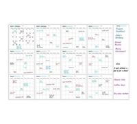 Calendrier mural extra large - Planificateur mural annuel 12 mois | Tableau mural effaçable Dry Erase, organiseur de bureau et de maison, grand planificateur mensuel pour l'école et les affaires