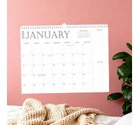 Calendrier Mural Familial 2026 - Grand Format Mensuel (12 Mois) avec Couverture Plastifiée Imperméable - Pour Planning Scolaire, Professionnel et Familial - Organisation Facile (H)