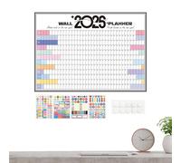 Calendrier mural familial 2026 - Grand planificateur de 29 pouces | Organisateur mensuel en papier revêtu - Graphique du calendrier des écoles du bureau à domicile et comprend des autocollants, facile