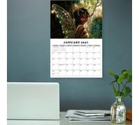Calendrier mural Fatines 2026 - Calendrier Charmant Princesse Fée 2026 | Décoration Artistique Fantasy Pour La Maison Bureau Chambre Salon Cuisine Studio