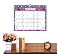 Calendrier mural floral, calendrier floral 2025 | Calendrier mural anglais fleuri | Décoration d'intérieur colorée, calendriers suspendus polyvalents pour notes, planification, liste de choses à faire