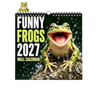 Calendrier Mural Funny Frogs 2027, Photographie de Grenouilles Amusante，1 | et Art de la Faune, Planificateur 12 Mois avec Grandes Cases d'Écriture pour Maison, Bureau, Étude la Nature