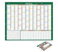 Calendrier Mural Grand Format 2026 | Agenda de Planning Grand Format 74x51cm avec Étiquettes Astuces,Organisation Décorative Murale - Pour Planification Travail École Maison Vacances