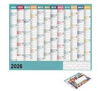 Calendrier Mural Grand Format 2026 Décoration Murale 74 X 51 Cm Avec
