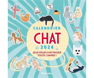 Calendrier mural jeux chats 2024 - Yann Caudal - Rustica - broché - Calendrier
