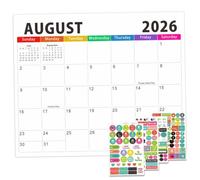 Calendrier mural juillet 2026-2027, calendrier mural magnétique, mise en page colorée avec autocollants de planification, réfrigérateur magnétique