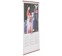 Calendrier Mural Lunaire 2025 en Papier, Style Traditionnel Chinois | Décor Classique pour Mur, Référence des Dates Lunaires, Accueil et Maison
