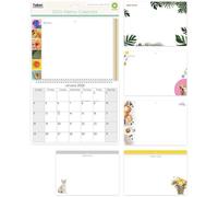 Calendrier mural mensuel 2024 avec tableau mémo et stylo aléatoire