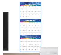 Calendrier mural mensuel 2025 | Calendrier académique vertical de 3 mois | Trois planificateurs séparés, décembre 2024 à janvier 2026, planificateur avec papier épais pour la gestion du temps