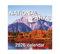 Calendrier mural mensuel 2026, 12 mois - janvier à décembre 2026, planificateur avec motif paysage naturel pour planifier le lieu de travail, la salle de sport à domicile