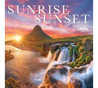 Calendrier mural mensuel 2026 à suspendre au lever du soleil et coucher de soleil - Grands mois - Désert, plage, montagne, océan, parcs, paradis - Vacances - Photo - Organisation et planification des