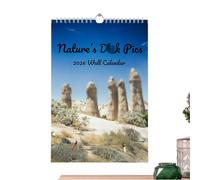 Calendrier mural mensuel 2026 - Grand planificateur imprimable pour le bureau à domicile, la planification mensuelle et le suivi des événements | Aperçu de l'année pour les rendez-vous, les délais