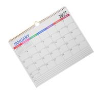 Calendrier Mural Mensuel 2027-2028, 18 Mois, Papier | Reliure Double Fil, Crochet Suspendre Robuste, Grands Blocs D’écriture, pour Cours et Rendez