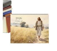 Calendrier mural mensuel | Calendrier des histoires bibliques 2026 - Calendrier de planification suspendu pour une utilisation quotidienne Bureau à domicile