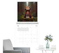 Calendrier Mural Mensuel - Calendrier Mensuel à Accrocher | Agenda Humor Médiéval Janvier à Décembre pour Bureau Salle de Classe Salon Chambre