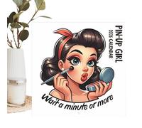 Calendrier mural mensuel | Calendrier mural amusant, carnet rétro 2026 à suspendre pour femmes et hommes, décoration de chambre à coucher, lieu de travail et maison