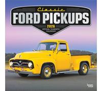 Calendrier mural mensuel carré 2026 30,5 x 61 cm (suspendu) classique Ford Pickups | Couverture estampillée | Sans plastique | BrownTrout | Camion à moteur