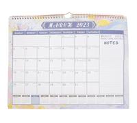 Calendrier Mural Mensuel en Papier Aperçu des Mois | Design Perforé, Stickers Inclus, Style Frais et Simple, pour Bureaux, Enseignants, Hôtels et Planning Familial
