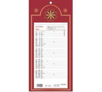 Calendrier mural mensuel LECAS 16 x 34 12 F - Vert, Marron ou Bleu