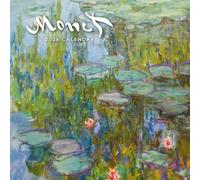 Calendrier mural mensuel Monet 2026 Red Robin | 30,5 x 61 cm ouvert | Papier épais et robuste de qualité supérieure | Calendrier de 12 mois à suspendre | Notes lignées et zone de choses à faire |