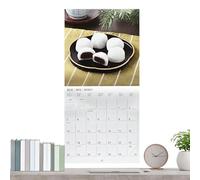 Calendrier Mural Mensuel - Papier Épais avec Illustrations - Support Mural Pour Calendrier 12 Mois,Pour Dortoir Salon Chambre Étudiants Adolescents Adultes Enseignants Amis