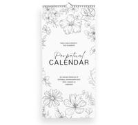 Calendrier mural mensuel perpétuel pour anniversaires, anniversaires de mariage et dates spéciales | Reliure à spirale avec papier de qualité supérieure 120 g/m² - Parfait pour suivre les événements