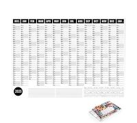 Calendrier mural numérique avec écran tactile, calendrier annuel annuel, planificateur mural annuel lisse, calendrier mural complet pour la maison, le travail, les rendez-vous, l'école, l'organisation