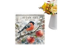 Calendrier Mural Oiseaux Grandes Cases Pour Planifier Bureau Lecture