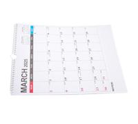 Calendrier Mural Papier Blanc, Ambiance Noël, Anglais, Notes et Rendez-vous | Vue Mensuelle Claire de Janvier 2024 à Juin 2025, Grosse Section Mémo, Impression Nette, Surface Lisse, pour Bureau