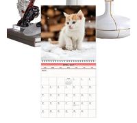 Calendrier Mural Planificateur 12 Mois Motifs Chats Poster Planning