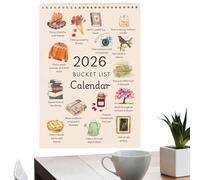Calendrier Mural Planificateur | Œuvre d'Art Aquarelle Motivante - Calendrier 12 Mois à Accrocher au Mur - Pour Salle à Manger Dortoir Salon Salle de Classe Chambre à Coucher Étudiants Adolescents