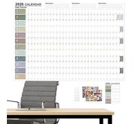 Calendrier mural - Planification quotidienne, affiche pliante pour 12 2026, disposition mensuelle annuelle, outil de gestion, affichage mural de bureau de 17 x 23 pouces | Access