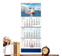 Calendrier mural pour bureau, planificateur mensuel à 4 portes, calendriers muraux pour l'école, le bureau, la maison, la famille, la chambre, le dortoir, le restaurant, la planification du capod