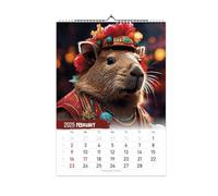 Calendrier mural pour chien, calendrier mensuel pour chiens | Calendrier des images des chiots,Calendrier des chiots Calendrier du planificateur familial 2025 Calendrier des chiens pour l'agend