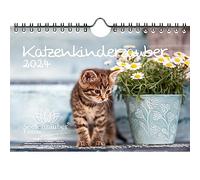 Calendrier mural pour enfants - Format A5 - Pour enfants félins - Motif âme - Format A5