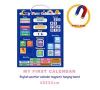 Calendrier mural pour enfants Météo Saison Mois Date Apprentissage Jouets éducatifs pour la maison Maternelle Maternelle Salle de