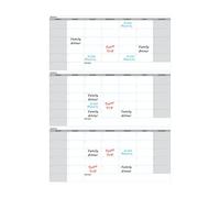 Calendrier mural pour la maison - Planificateur de 3 mois - Unité d'organisation inscriptible - Système de tableau blanc réutilisable - Tableau calendrier multifonction pour bureau scolaire à domicile