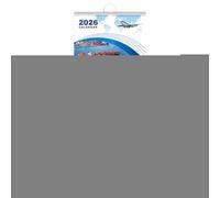 Calendrier mural pour l'année 2026 - 3 mois - Calendrier mural à suspendre - Pour la famille, les amis, la cuisine, la chambre à coucher, l'appartement et le studio d'art