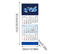 Calendrier mural pour l'année 2026 - Planificateur de 3 mois pour la maison - Calendrier mensuel à suspendre - Pour une utilisation à la maison, au bureau, au salon, à la chambre à coucher et au