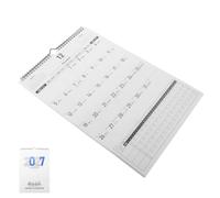 Calendrier Mural Quotidien 2027, Planificateur à Spirale en Papier et Fer | Format Minimaliste Monochrome, Trous Suspendre Supérieurs et Latéraux, Rappels Hebdomadaires, Suivi Lecture et Sport