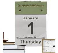 Calendrier Mural Quotidien | Gestion d'Emploi du Temps sur Papier Épais - Calendrier Mural 2026 Pages pour 365 Jours,Pour La Chambre Le Bureau Le Salon Le Dortoir Les Étudiants Les Les Enseignants Les
