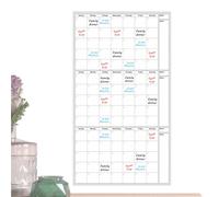 Calendrier mural réinscriptible, extra large, 122 x 81,3 cm, agenda illimité avec liste de tâches et zone de notes pour la planification des rendez-vous, la gestion des factures