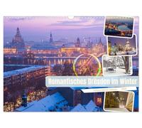 Calendrier mural romantique Dresde en hiver (calendrier mural 2026 DIN A3 paysage) calendrier mensuel CALVENDO