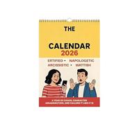 Calendrier Mural Satirique, Graphiques Audacieux, 26,5 X 21 Cm, Organiseur À 2026, Planificateur Mensuel Du Chaos, Rempli D'hum