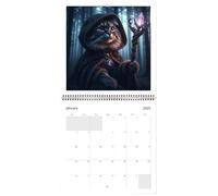 Calendrier mural sur 12 mois - Illustrations de chats amusants pour adolescents, , étudiants, enseignants, amoureux des animaux domestiques, adultes