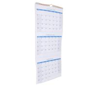 Calendrier Mural Suspendu 2025-2027, Vue sur 3 Mois, Papier | Format Vertical à Reliure Double Fil, Grands Blocs Quotidiens, Repères Passés et Futurs, Usage Maison