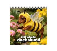 Calendrier Mural Teckel 2026, Calendrier À Suspendre Sur Le Thème Des Chiens, Planificateur Et Organisateur De 12 Mois Avec Photos De Teckel Haute Résolution, Pour Rendez-vous, Vacances, Chambre