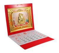 Calendrier Mural Traditionnel Chinois 2027 Année du Chèvre en Papier | Dates Lunaires et Solaires, Art Zodiaque Décoratif, pour Maison, Mariages et Anniversaires