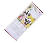Calendrier Mural Traditionnel Chinois 2027 Style Parchemin | Papier, Design Asiatique Vivant, Décor Mural Festif pour Nouvel An Chinois et Bureaux